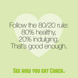 SHYE Coach 80/20 diet rule